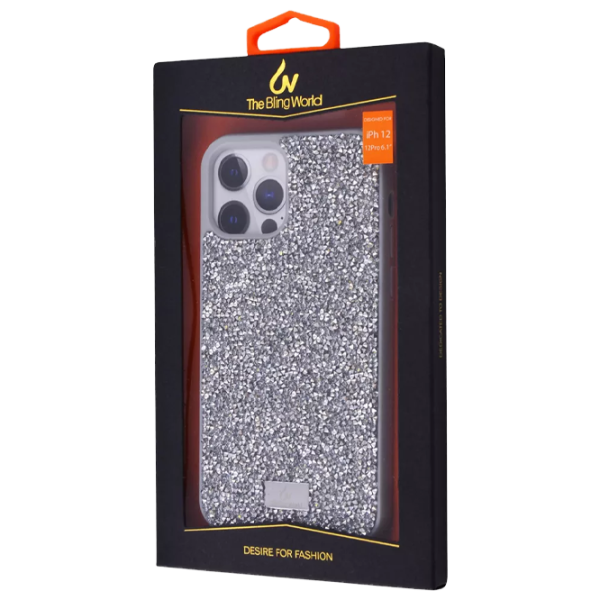 Husă pentru smartphone Apple iPhone 12/ 12 Pro Bling World/ Back/ TPU/ Silver photo 1