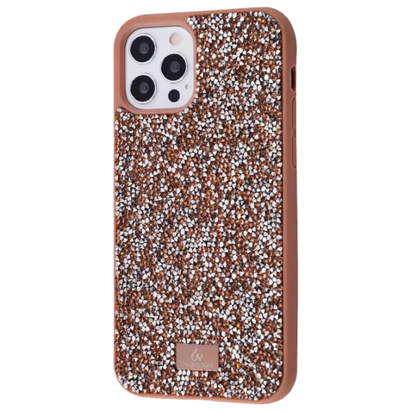 Husă pentru smartphone Apple iPhone 12/ 12 Pro Bling World/ Back/ TPU/ Rose Gold photo 1