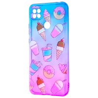 Чехол для смартфона Xiaomi Redmi 9C WAVE/ Back/ TPU/ Пурпурный Синий