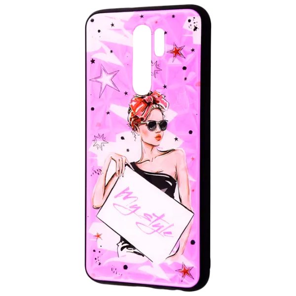 Чехол для смартфона Xiaomi Redmi 9 WAVE/ Back/ PC/ TPU/ Черный Розовый photo 1