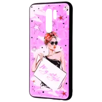 Чехол для смартфона Xiaomi Redmi 9 WAVE/ Back/ PC/ TPU/ Черный Розовый