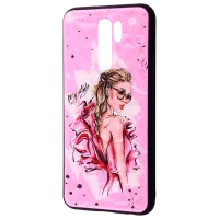 Чехол для смартфона Xiaomi Redmi 9 WAVE/ Back/ PC/ TPU/ Черный Розовый