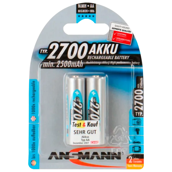 Батарейка Ansmann Lithium AA 1.2 В/ 2 шт. photo 1