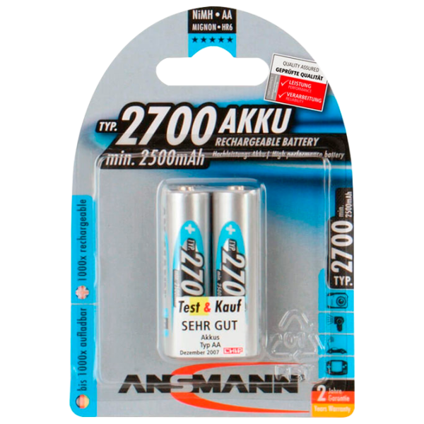Батарейка Ansmann Lithium AA 1.2 В/ 2 шт. photo 1