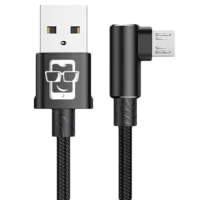 Cablu pentru telefon Kevlar MVP Screen Geeks USB Type-A + microUSB 1 m/ Black