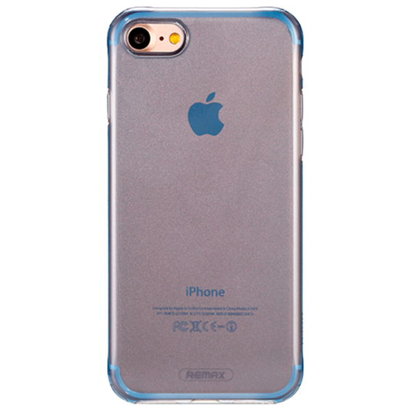 Чехол для смартфона Apple iPhone 7/ 8/ SE2 Remax/ Back/ TPU/ Прозрачный Синий photo 1