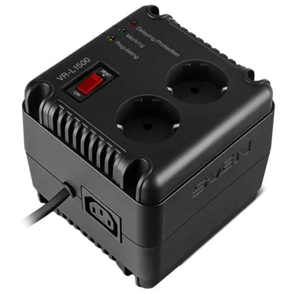 Stabilizator de tensiune Sven VR-L 1500 Black photo 1