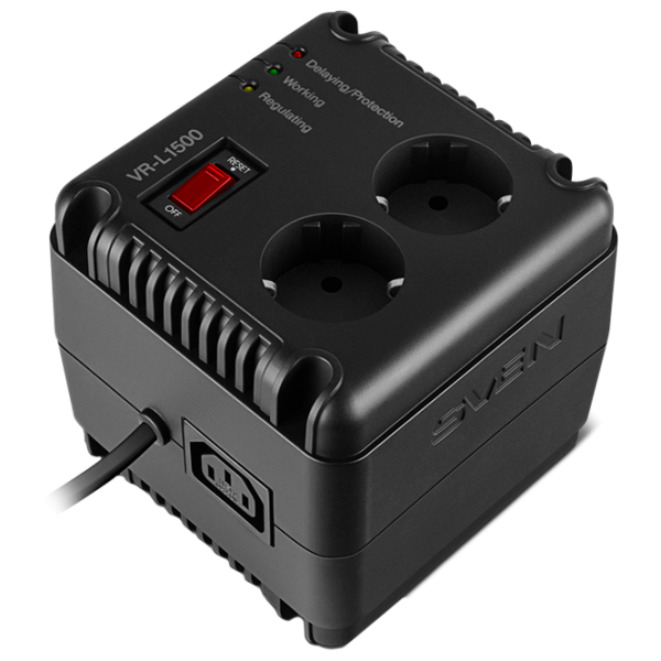 Stabilizator de tensiune Sven VR-L 1500 Black photo 1