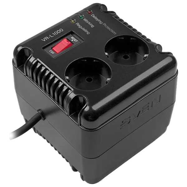 Stabilizator de tensiune Sven VR-L 1000 Black photo 1