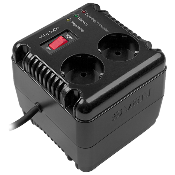 Stabilizator de tensiune Sven VR-L 1000 Black photo 1