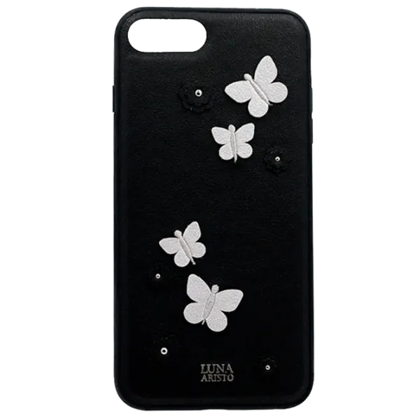 Чехол для смартфона Apple iPhone 8 Plus/ 7 Plus Luna Aristo/ Back/ Кожа/ Белый Черный photo 1 Чехол для смартфона Apple iPhone 8 Plus/ 7 Plus Luna Aristo/ Back/ Кожа/ Белый Черный photo 1