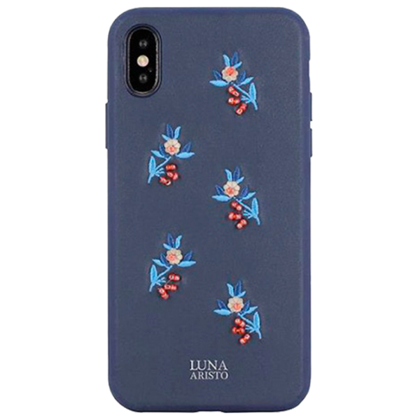 Husă pentru smartphone Apple iPhone X/ XS Luna Aristo/ Back/ Piele/ Blue Blue photo 1