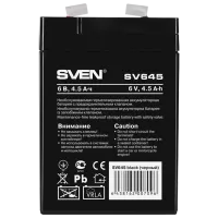 Аккумуляторная батарея для ИБП Sven SV645 6 В 4.5 А Черный