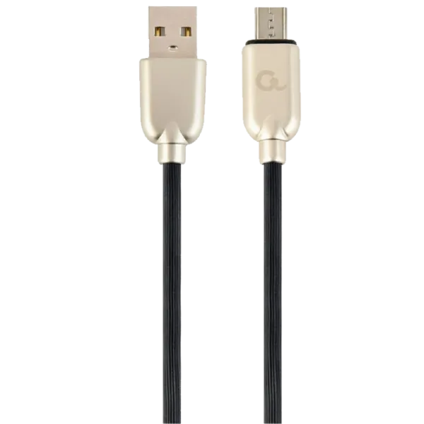 Кабель USB Premium Rubber Cablexpert USB Type-A + microUSB 2 м/ Черный photo 1