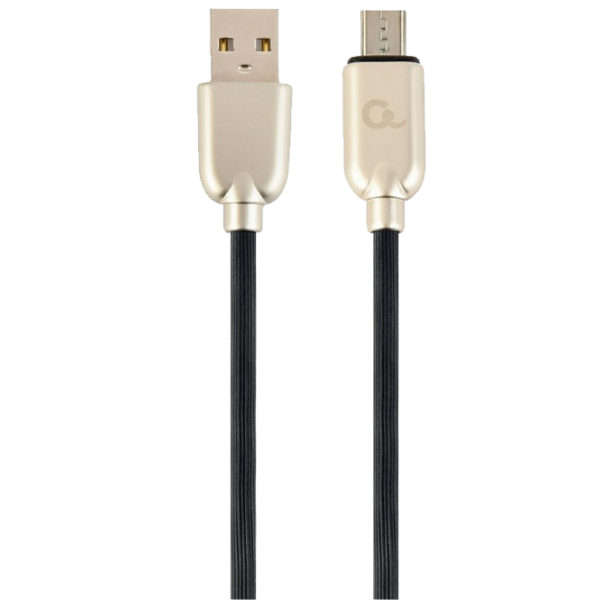 Кабель для телефона Premium Rubber Cablexpert USB Type-A + microUSB 1 м/ Черный photo 1