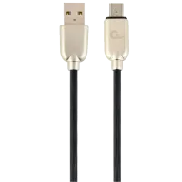Cablu pentru telefon Premium Rubber Cablexpert USB Type-A + microUSB 1 m/ Black