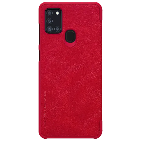 Husă pentru smartphone Samsung Galaxy A21s Nillkin/ Flip Cover/ Leather/ TPU/ Red photo 1
