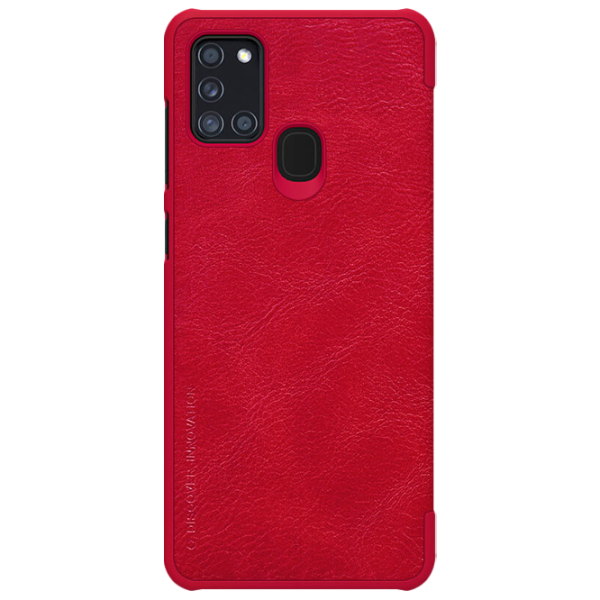 Husă pentru smartphone Samsung Galaxy A21s Nillkin/ Flip Cover/ Leather/ TPU/ Red photo 1