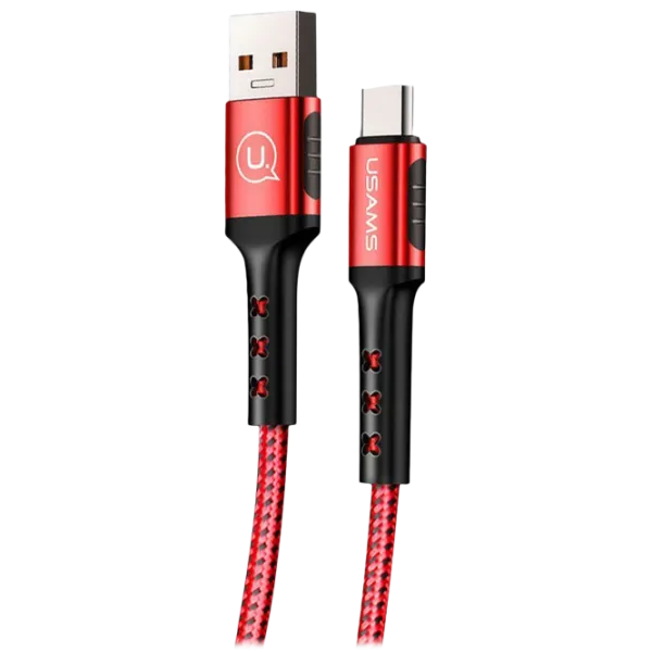 Cablu SJ-289 USAMS USB + Type-C 1.2 m/ Red photo 1