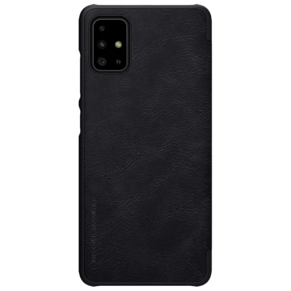 Husă pentru smartphone Samsung Galaxy A71 Nillkin/ Flip Cover/ Leather/ TPU/ Black photo 1