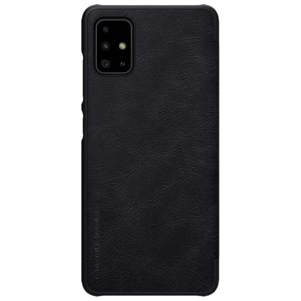 Husă pentru smartphone Samsung Galaxy A71 Nillkin/ Flip Cover/ Leather/ TPU/ Black photo 1