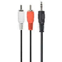 Cablu audio Cablexpert 3.5 mm + 2 RCA 15 m/ Black