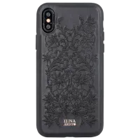 Husă pentru smartphone Apple iPhone X/ XS Luna Aristo/ Back/ Leather/ TPU/ Black