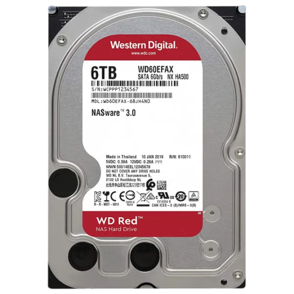 HDD Western Digital Red 6 TB WD60EFAX/ Silver photo 1