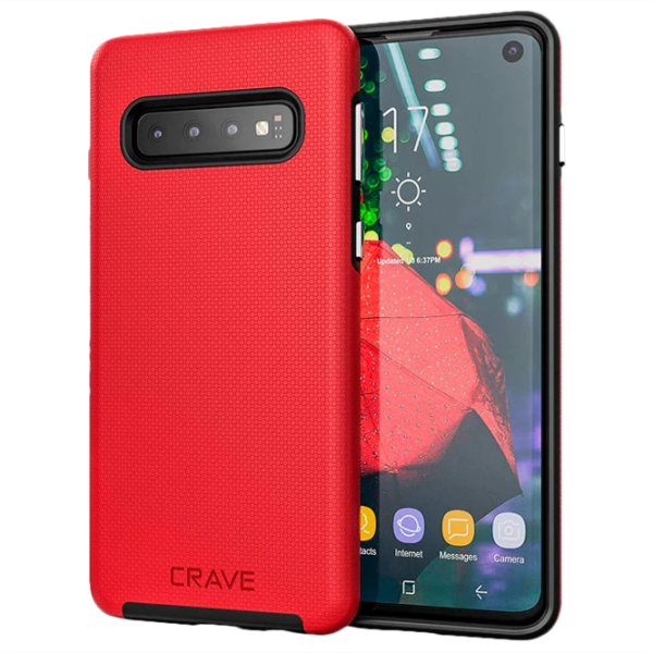 Husă pentru smartphone Samsung Galaxy S10 CRAVE/ Back/ Policarbonat/ Black Red photo 1 Husă pentru smartphone Samsung Galaxy S10 CRAVE/ Back/ Policarbonat/ Black Red photo 1