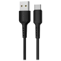 Кабель для телефона BX-16 Borofone USB Type-A + USB Type-C 1 м/ Черный
