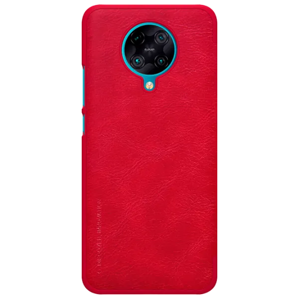 Husă pentru smartphone Poco F2 Pro Nillkin/ Flip Cover/ Leather/ TPU/ Red photo 1