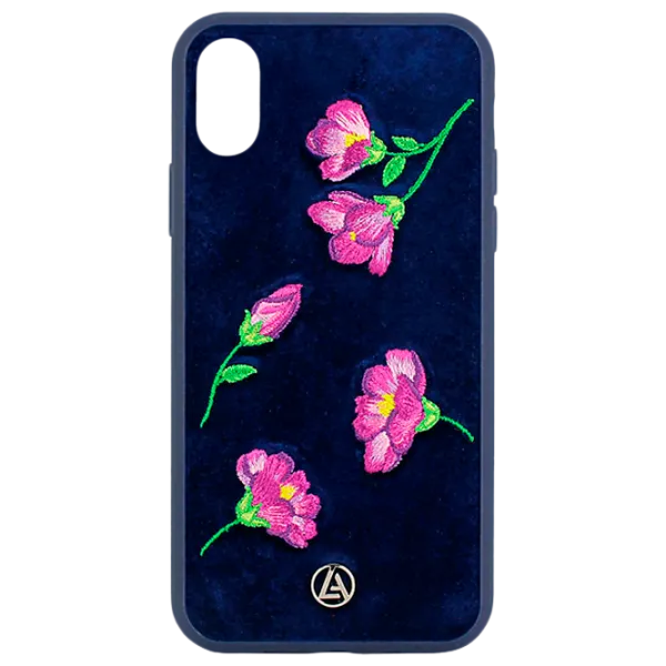 Husă pentru smartphone Apple iPhone X/ XS Luna Aristo/ Back/ Plastic, Textile/ Blue photo 1