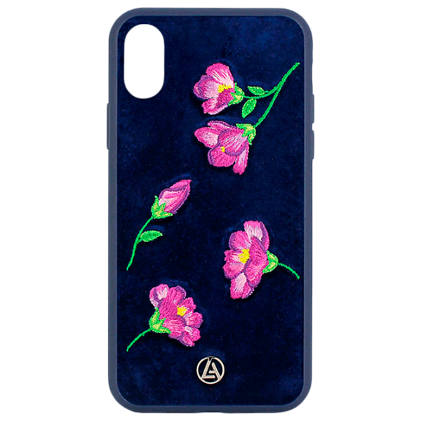 Husă pentru smartphone Apple iPhone X/ XS Luna Aristo/ Back/ Plastic, Textile/ Blue photo 1