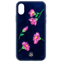 Husă pentru smartphone Apple iPhone X/ XS Luna Aristo/ Back/ Plastic, Textile/ Blue