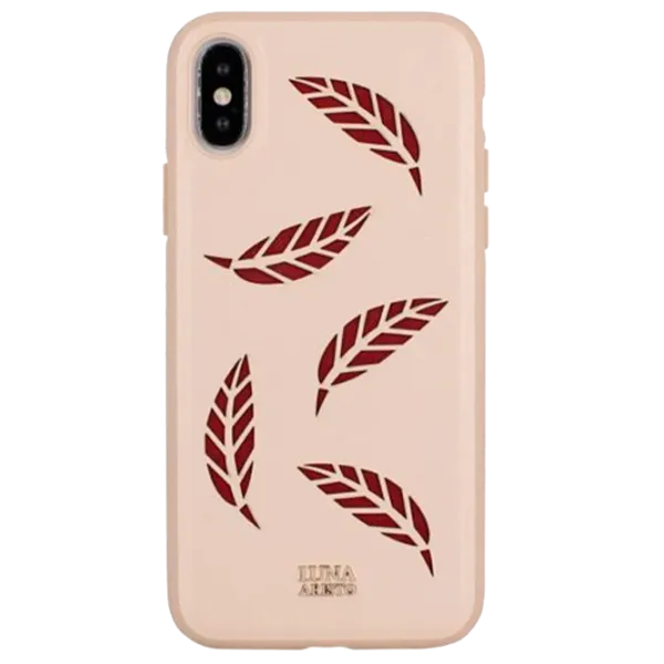 Husă pentru smartphone Apple iPhone X/ XS Luna Aristo/ Back/ PU/ Red Beige photo 1