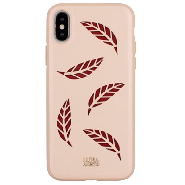 Husă pentru smartphone Apple iPhone X/ XS Luna Aristo/ Back/ PU/ Red Beige photo 1