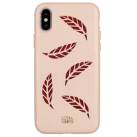 Husă pentru smartphone Apple iPhone X/ XS Luna Aristo/ Back/ PU/ Red Beige