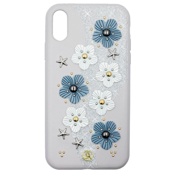 Чехол для смартфона Apple iPhone XS Max Luna Aristo/ Back/ Кожа/ Синий Серый photo 1