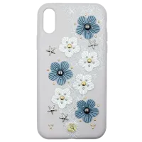 Чехол для смартфона Apple iPhone XS Max Luna Aristo/ Back/ Кожа/ Синий Серый