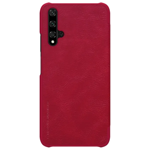 Husă pentru smartphone Huawei Nova 5T Nillkin/ Flip Cover/ Leather/ TPU/ Red photo 1