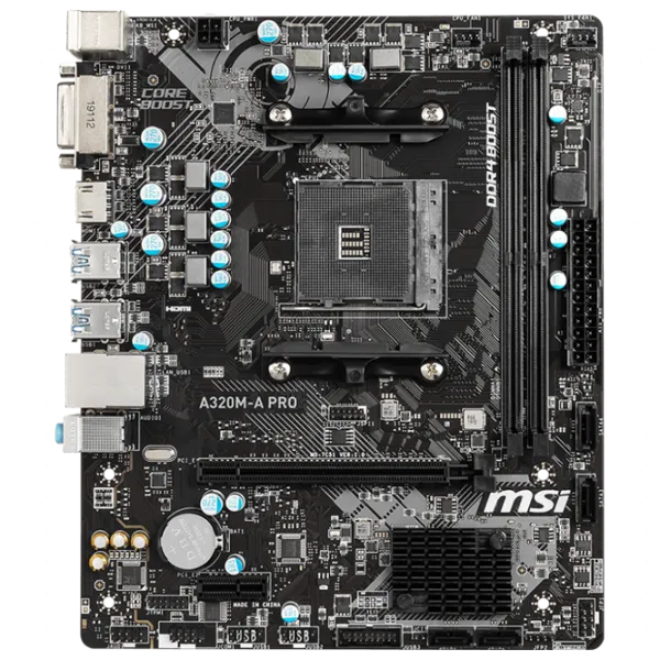Материнская плата MSI A320M-A PRO mATX/ AMD A320 photo 1 Материнская плата MSI A320M-A PRO mATX/ AMD A320 photo 1