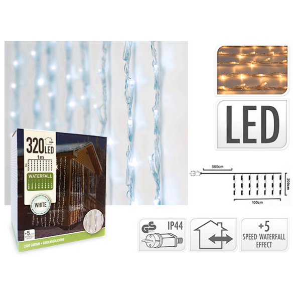 Гирлянды LED Christmas 39727 Водопад/ Белый photo 1 Гирлянды LED Christmas 39727 Водопад/ Белый photo 1
