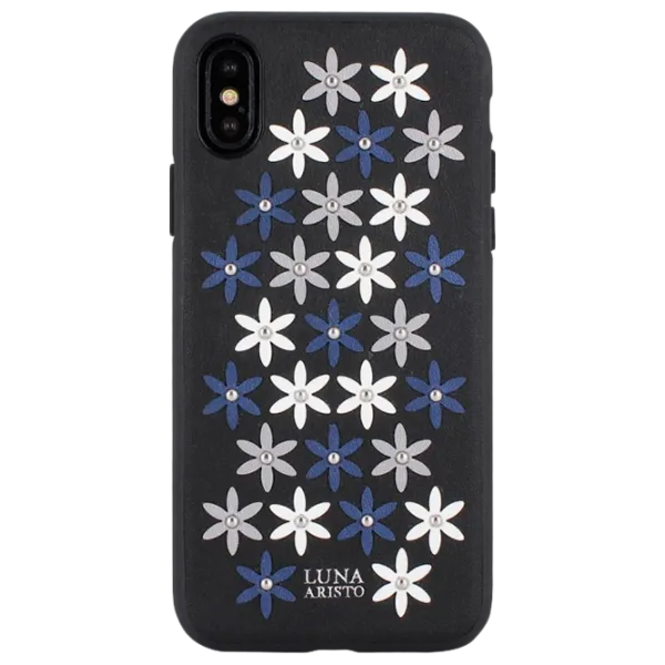 Husă pentru smartphone Apple iPhone X/ XS Luna Aristo/ Back/ Leather/ TPU/ Black photo 1