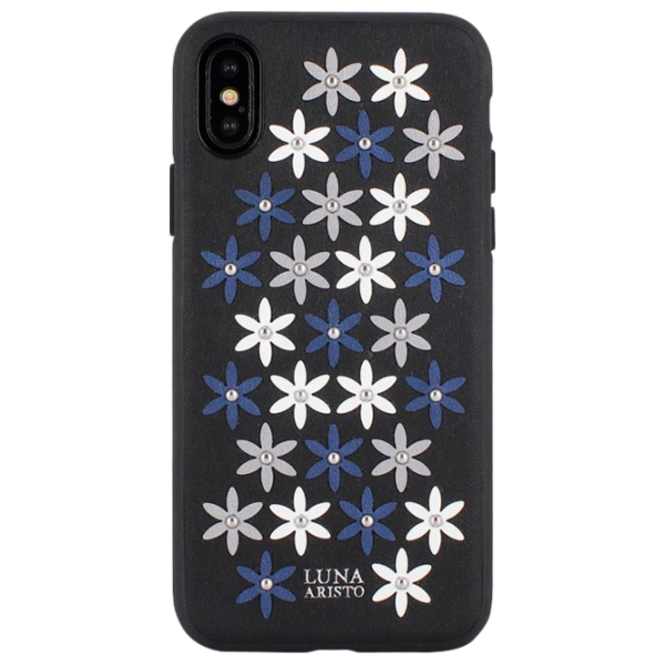 Husă pentru smartphone Apple iPhone X/ XS Luna Aristo/ Back/ Leather/ TPU/ Black photo 1