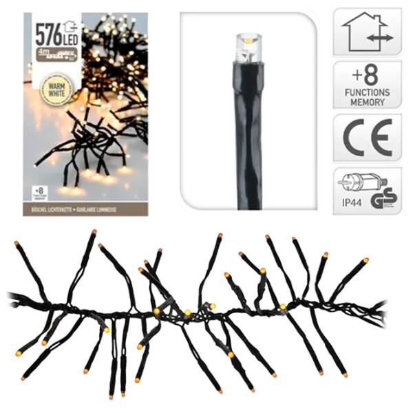 Luminițe decorative Christmas 38454 Dense/ Alb cald photo 1 Luminițe decorative Christmas 38454 Dense/ Alb cald photo 1