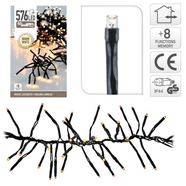 Luminițe decorative Christmas 38454 Dense/ Alb cald photo 1 Luminițe decorative Christmas 38454 Dense/ Alb cald photo 1