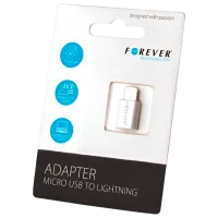 Adapter microUSB/ 8-pin Forever microUSB + Lightning White