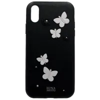 Husă pentru smartphone Apple iPhone XR Luna Aristo/ Back/ Piele/ Black
