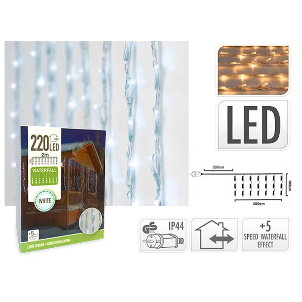 Гирлянды LED Christmas 39729 Водопад/ Тёплый белый photo 1