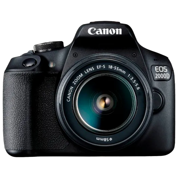 Cameră foto Canon EOS 2000D Kit CMOS/ Black photo 1